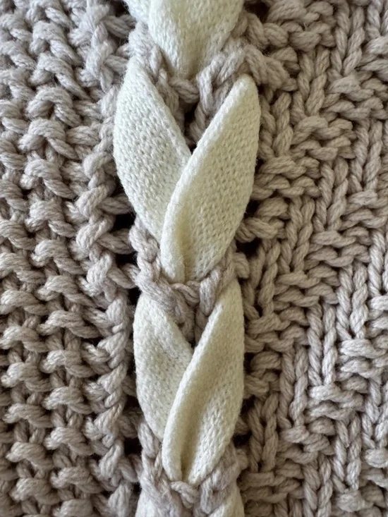 Michael Stars Relaxed Open Front Cocoon Ribbon Detail Beige Cardigan NWOT Size S - Picture 4 of 7